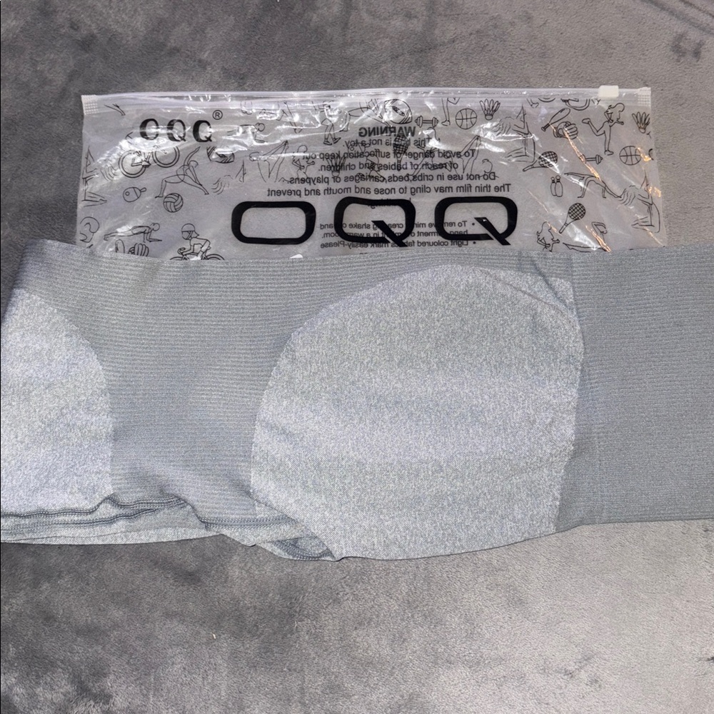 OQQ Gray Seamless Leggings Size M NWOT